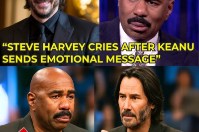 Talk show host Steve Harvey cries after emotional message from Keanu Reeves