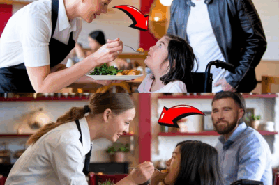 Undercover Travis Kelce Watches Waitress Feed His Disabled Daughter, Next Day He Changed Her Life