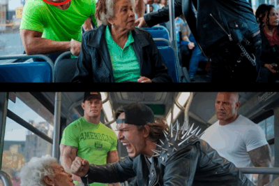 A Biker Attacked an Elderly Woman on a Bus, but He Didn’t Know The Rock and John Cena Were Watching!