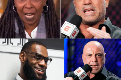 HEATED CLASH: WHOOPI GOLDBERG AND JOE ROGAN FACE OFF OVER ALLEGATIONS AGAINST LEBRON JAMES—WHAT DID ROGAN SAY TO SHUT GOLDBERG DOWN ON LIVE TV?