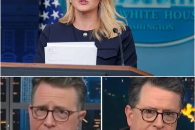 TOTAL MEDIA MELTDOWN: Stephen Colbert MOCKS Sunny Hostin After Karoline Leavitt SLAPS ‘The View’ With STUNNING $800 MILLION LAWSUIT—Daytime TV in CHAOS as Legal Firestorm EXPLODES On Air!
