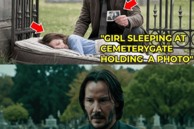 Keanu Reeves Breaks Down After Finding a Girl Sleeping at Cemetery Gate Holding a Photo of His Past