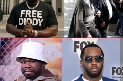 50 Cent Wears Free Diddy Shirt REACTS To Cassie’s Mom Taking Stand In Trial Day 7