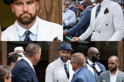 Fans slammed Travis Kelce’s Kentucky Derby outfit, saying “the neck doesn’t fit” and calling his fashion sense disappointing.