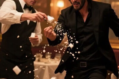 KEANU REEVES was hit with salt by a waiter at Nusr-Et. Just as SALT BAE walked in.