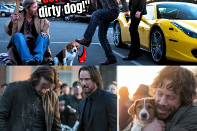 Biker Kicks Homeless Man’s Dog for Fun, Unaware Keanu Reeves Is Watching!