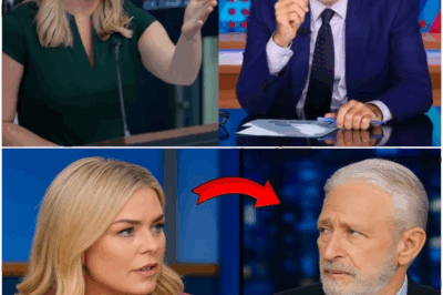 BREAKING: Jon Stewart Takes a Shot at Karoline Leavitt—but Her Brutal Comeback Leaves Him HUMILIATED and the Internet in Stitches!