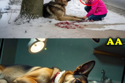Little Girl Finds Frozen, Tied-Up Shepherd Dog – What She Does Next Shocks Everyone!