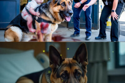 Dog Covered Bloood Carries Baby To Police Station, Officers Shocked By What They Find