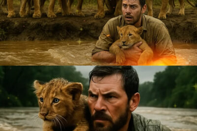 After saving a cub, a man is surrounded by lions—and their reaction is surprising.