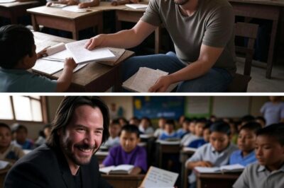 Keanu Reeves brought 300 notebooks to a village school in Guatemala — but the surprise on the last page silenced the class