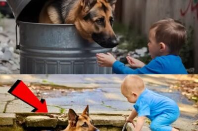 Little Boy Hears Whimpering from a Dumpster—His Discovery of a German Shepherd Stuns Everyone