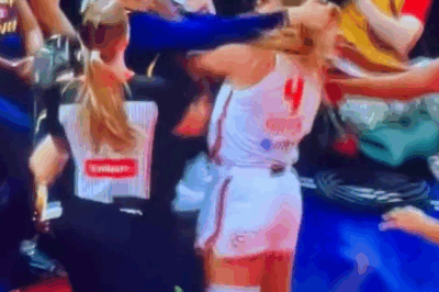VIDEO: Huge Brawl Breaks Out After Sophie Cunningham Takes Dirty Shot, Pulls Hair Of Player That Got In Caitlin Clark’s Face In Apparent Act Of Payback
