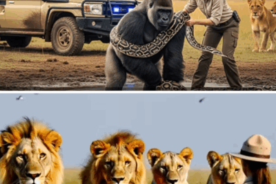 Woman Risks Life to Save Gorilla from Python — Then the Lion Pride Did Something Shocking!