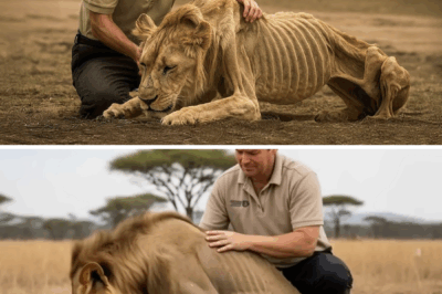 Man finds male lion about to die, its reaction surprises the world
