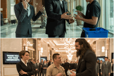 Rich Customer Complains After Jason Momoa Tips a Needy Janitor $10,000, Then Karma Hits Hard…