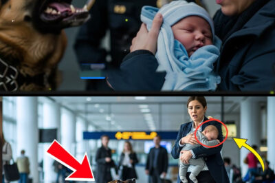 K9 Dog Wouldn’t Stop Barking at a Woman Carrying a Baby—The Truth Behind It Stunned Entire Terminal