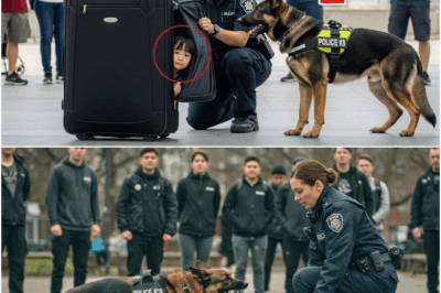 K9 Dog Stops Cold at an Old Suitcase — What Was Hidden Inside Shook the Entire Town