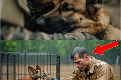 Soldier Found a German Shepherd in a Cage Drowning in Rain- What He did Next Left Everyone in Tears!