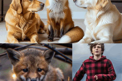 Two Golden Retrievers Raised an Orphaned Fox as Family — But Her Final Choice Left Everyone in Tears