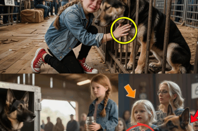 Daughter of Fallen Officer Stuns Crowd at German Shepherd Auction—The Truth Behind Her Bid Shakes a Town