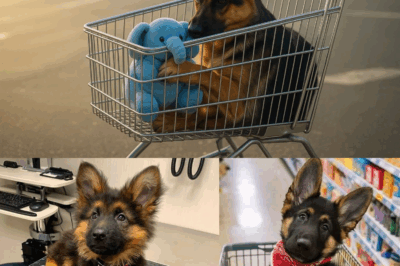 Abandoned in a Shopping Cart, This German Shepherd Puppy Still Waited for Them