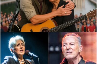 History in Harmony: Joan Baez and Bruce Springsteen Ignite America with Unforgettable Lincoln Memorial Duet