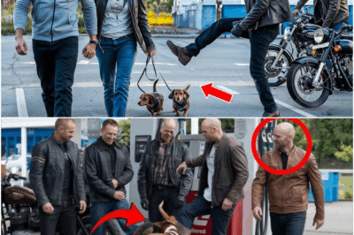 Biker Kicks Dogs for Fun, Unaware Jason Statham Is the Owner!