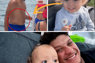 Bronze, the quietest of Patrick Mahomes’ kids, hugged his dad’s belly and said a heartwarming word of comfort amid the storm of criticism from fans.