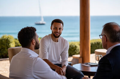 BREAKING: Insiders reveal Stephen Curry secretly met with Lakers executives at a Malibu resort last night. How will Warrior fans react to the news that the ‘Baby-Faced Assassin’ might be wearing purple and gold next season?