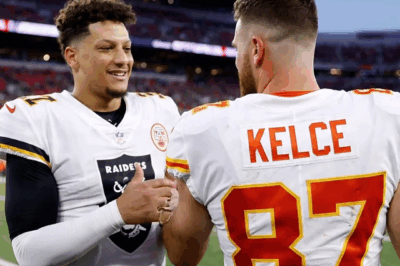 Travis Kelce visits Las Vegas Raiders to congratulate new recruit Patrick Mahomes