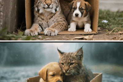A Bobcat and Puppy Were Left in a Box. What Happened Next Shocked Everyone