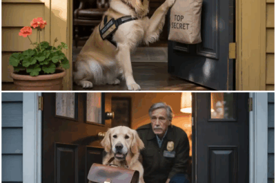 A service dog knocks on the former police chief’s door—the contents inside the bag shock him!