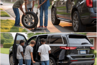 3 Black Boys Helps Billionaire with Flat Tire, The Next Day, a Black SUV Showed up at Their House