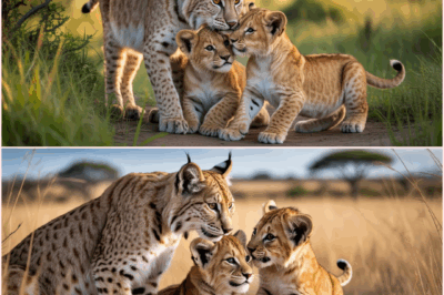 A Bobcat Raised Abandoned Lion Cubs – But 2 Years Later, Something Shocking Happened!