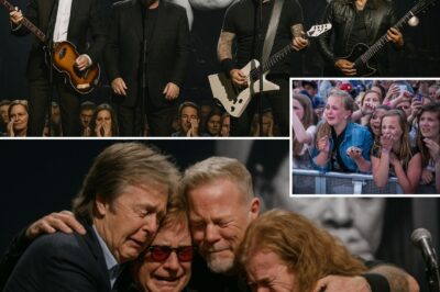 Under the blackened dome of London’s O2 Arena, the impossible happened. As the lights fell and silence blanketed the room, three musical titans stepped forward
