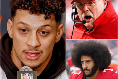 Patrick Mahomes drops a bombshell, boldly warning Team Kansas City Chiefs: “The moment Colin Kaepernick steps onto this team, I’m out—gone for good!” The team’s head coach ” Andy Reid ” immediately fires back with a response…
