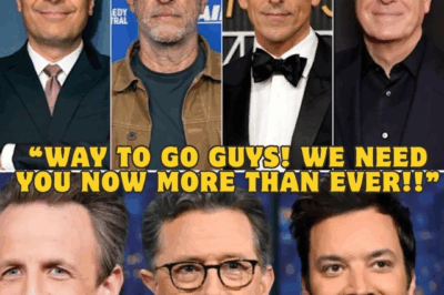 Jimmy Fallon and Fellow Comedians Unite for Surprise Show of Support at ‘The Late Show’ Following Colbert’s Cancellation.