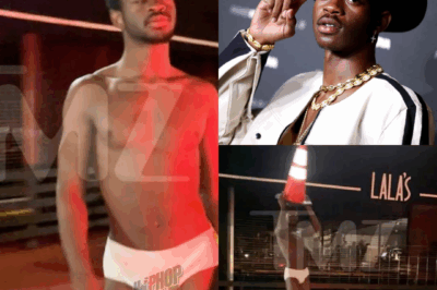 BREAKING: American rapper, Lil Nas X handcuffed and hospitalized after being spotted roaming major Los Angeles road in his underwear