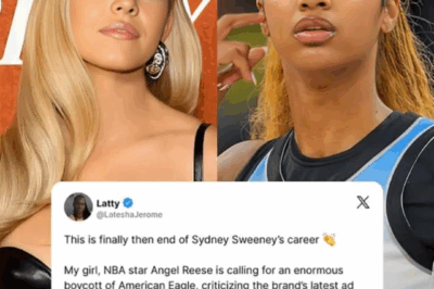 “THE FALLOUT IS JUST BEGINNING”: Angel Reese’s fandom representative confirms they’re launching a boycott of American Eagle over Sydney Sweeney’s ad, which is accused of disrespecting black culture.