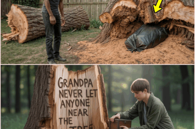 Grandpa Never Let Anyone Near the Tree, After He Died His Grandson Cut It Down And Found Out Why…