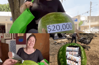 Rich man gifts watermelon filled with money to single mother and her children, it was beautiful 😭