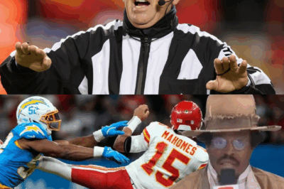 NFL BOMBSHELL: The NFL unexpectedly fired three referees, most notably John Hussey, who officiated the game between the Kansas City Chiefs and the Los Angeles Chargers