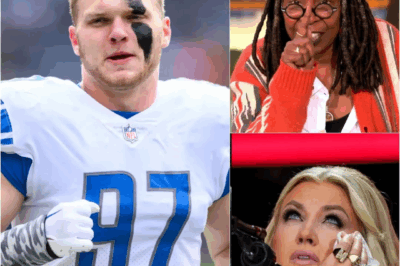 “Sit down, Barbie.” — Whoopi Goldberg suddenly lashed out at Erika Kirk, calling her a “T.R.U.M.P puppet” live on air. But just minutes later, before Erika could even respond, NFL star and Detroit Lions defensive end Aidan Hutchinson spoke up