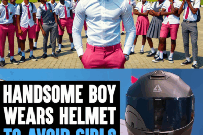Handsome Boy Always Wear Helmet to School Just to Find True Love