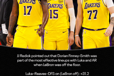 JJ Redick noted how Luka and AR thrived with Dorian Finney-Smith — proving that surrounding them with defenders works.
