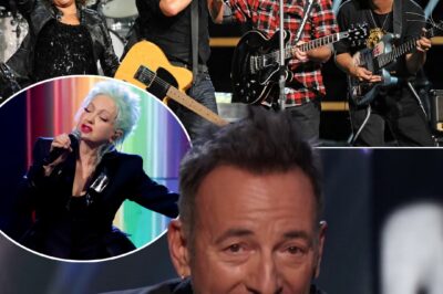 “SHE NEVER ASKED FOR PERMISSION — SHE JUST BLEW THE DOORS OFF.” Bruce Springsteen’s Fiery Tribute To Cyndi Lauper At The 2025 Rock & Roll Hall Of Fame Left The Entire Arena Shaking.
