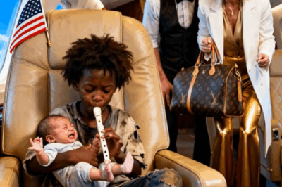 Billionaire’s Baby Wouldn’t Stop Crying on Plane—Until a Poor Black Boy Did the Impossible!