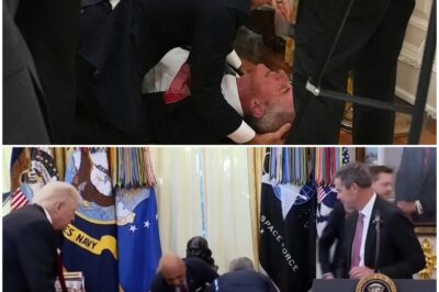 Dr. Oz jumps in as drug exec Gordon Findlay collapses during Oval Office press conference