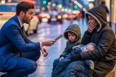 Millionaire Stops to Help Homeless Woman Begging With Her Children. When He Recognizes Her, His World Completely Collapses.